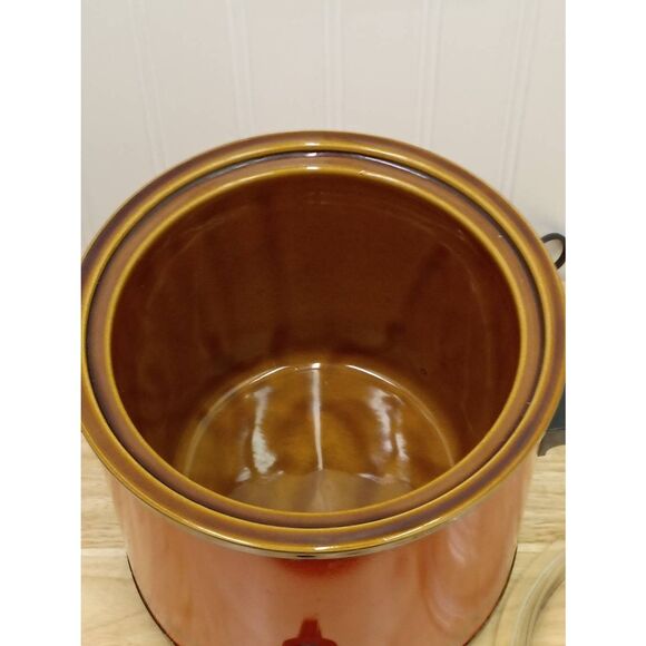 Vintage rival crock pot Orange with graphics. Tested and works - Picture 8 of 12